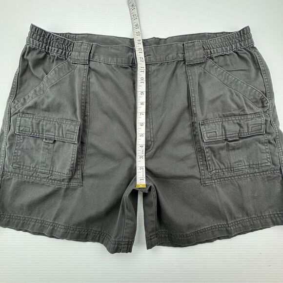 St John’s Bay Men’s Cargo Shorts Size 44 Gray Utility Pockets 100% Cotton - Picture 7 of 7